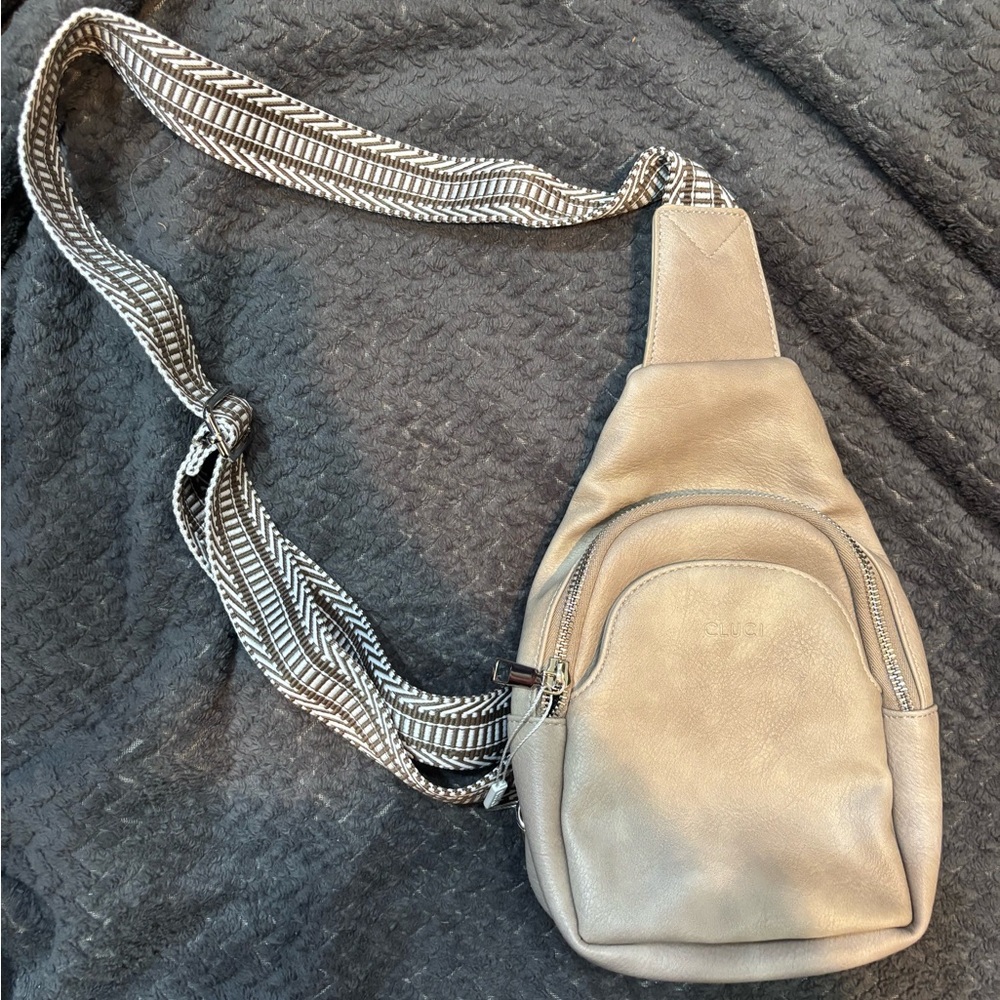 Stylish Tan Leather Sling Bag